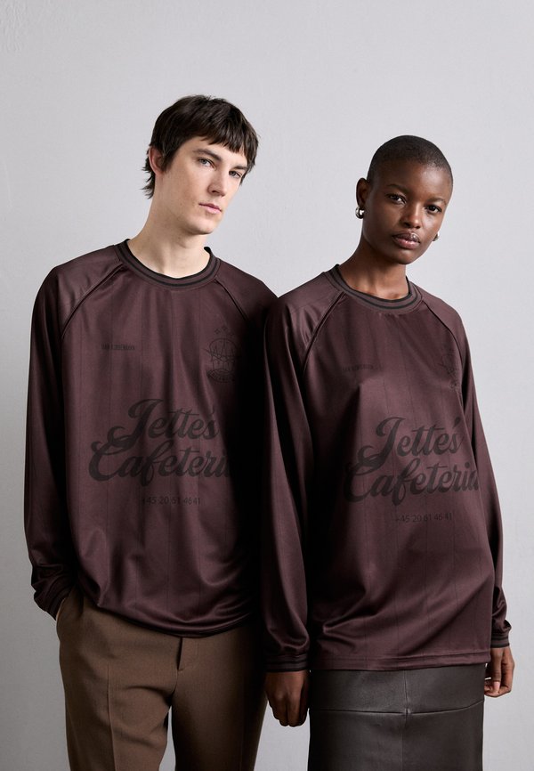 LOGO FOOTBALL TEE UNISEX - Long sleeved top - burgundy