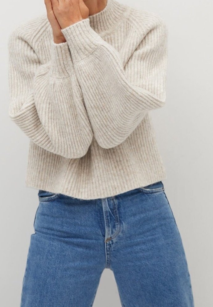 Mango Pullover - light grey