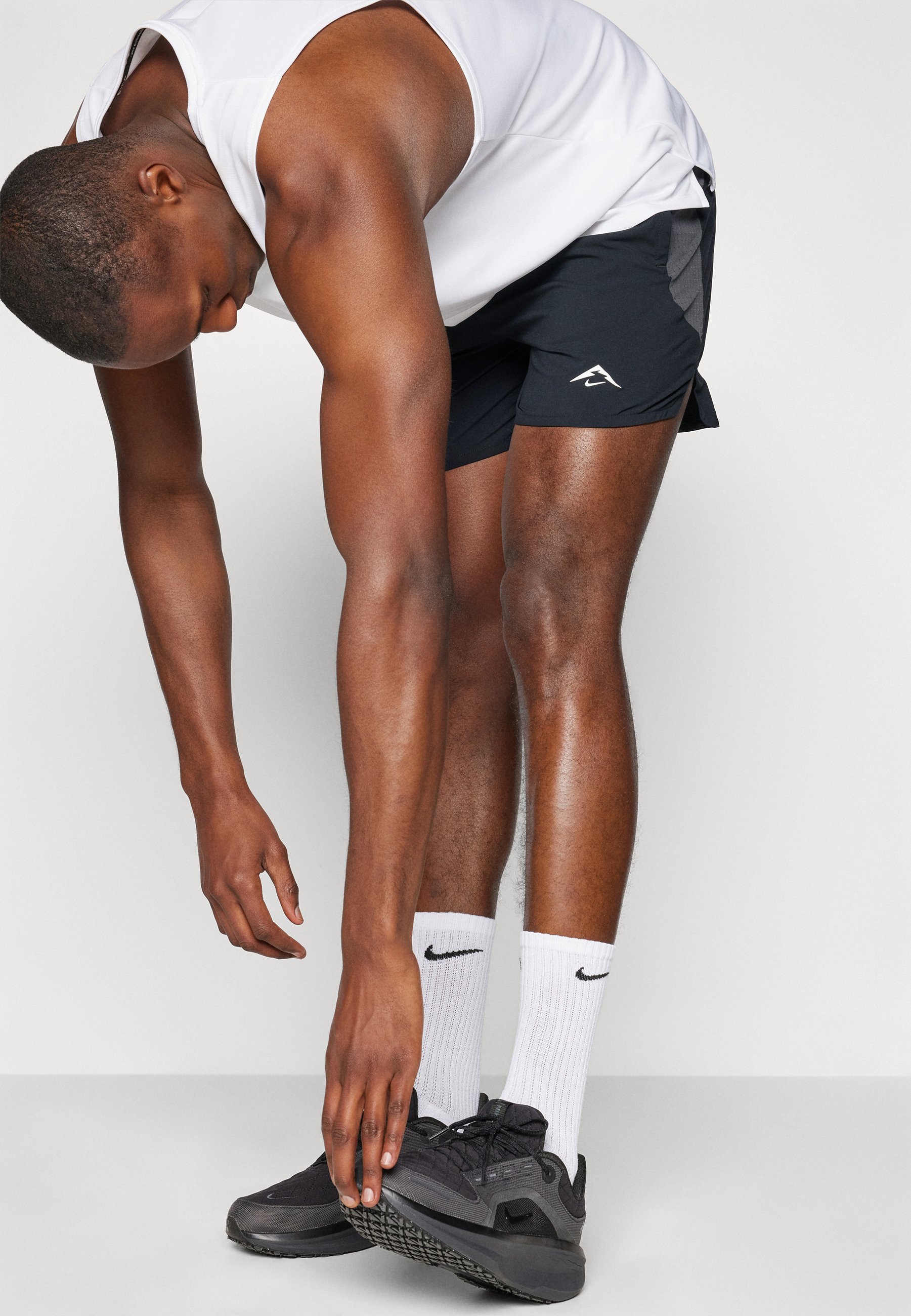 mens black and white nike shorts