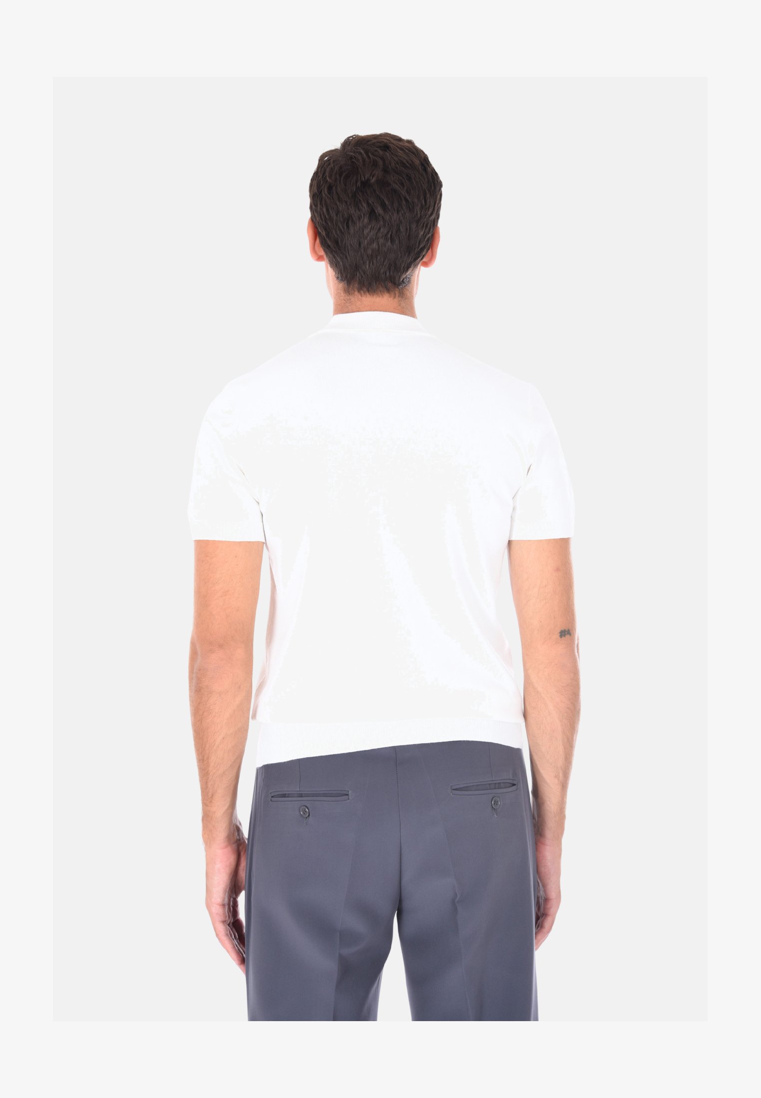 T-Shirt Uomo Style3 Collo A U Maniche Corte: Basic In Puro Cotone Biologico, Stampa Vintage, Taglia 52 Bianco