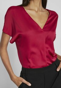 VILA VIELLETTE V NECK - Camicetta - cerise