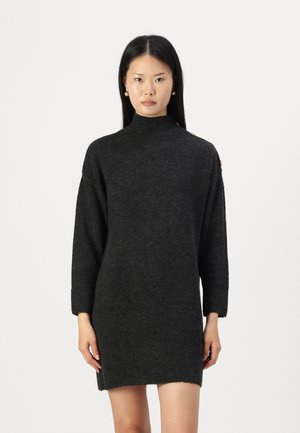 ONLALEXA BUTTON DRESS - Strickkleid - dark grey