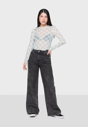 Kaotiko CHECK TULLE - Top dugih rukava - blue