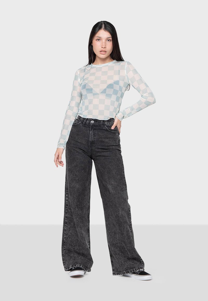 Kaotiko CHECK TULLE - Top dugih rukava - blue