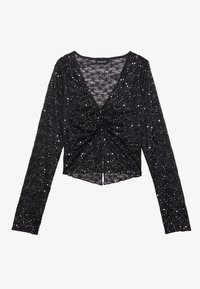 Tops ar garām piedurknēm - black
