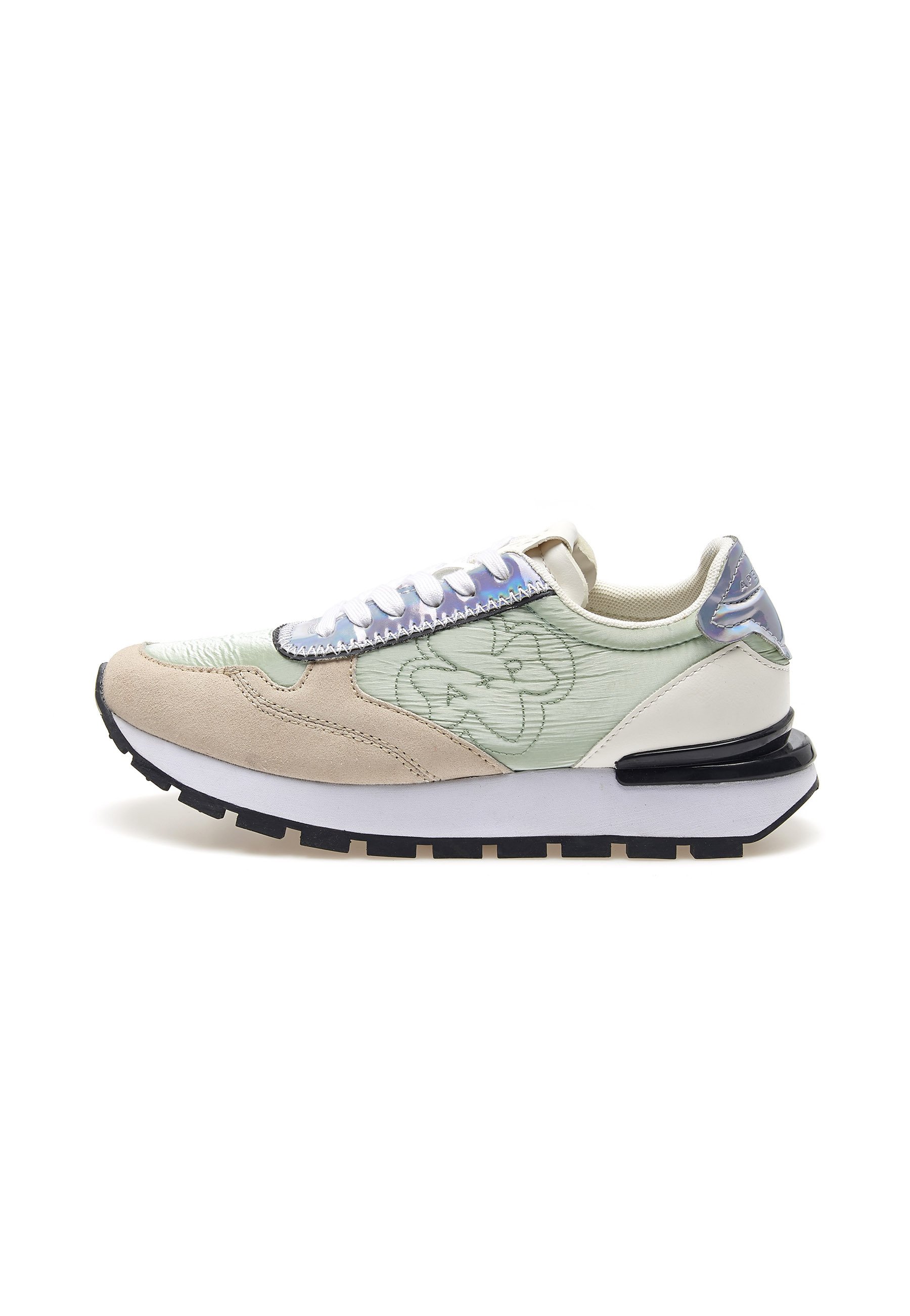 Apepazza FLAT RUNNING - Sneakers basse - steel/verde chiaro - Zalando.it