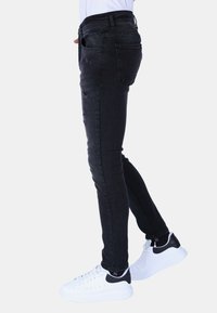 Local Fanatic STONE WASHING JEANS  - ZWART - LF-DNM-1105 - Slim fit jeans - grijs