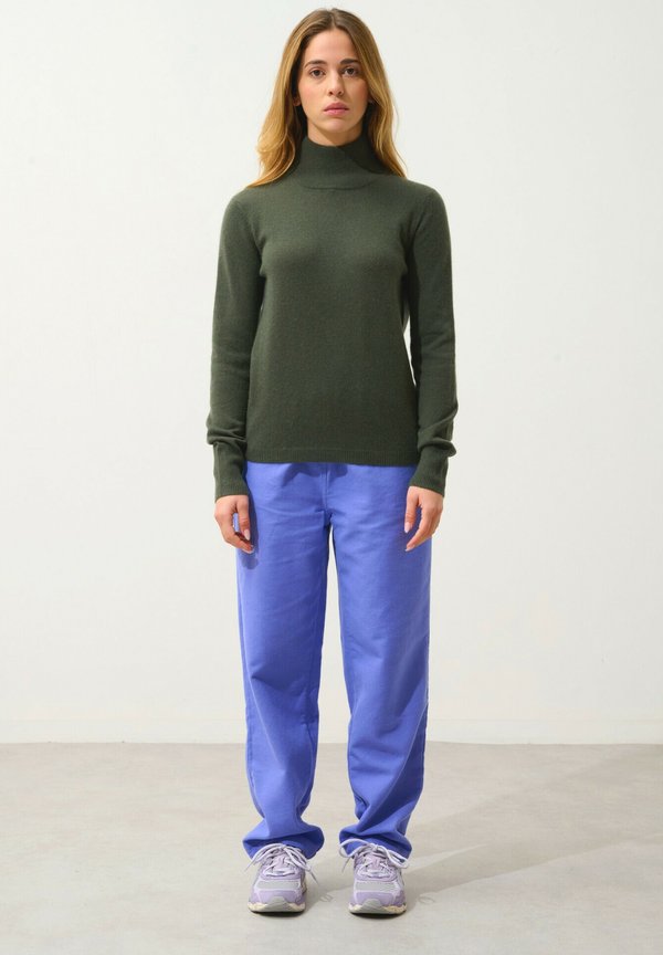 COL ROULÉ - Strickpullover - khaki