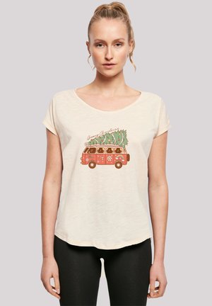 WEIHNACHTEN GROOVY CHRISTMAS CAMPER VAN - T-shirt print - whitesand