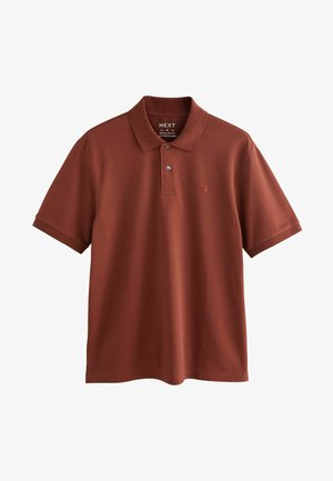 Vyriška polo marškiniai rusvos spalvos, pagaminti iš minkštos medvilnės. Turi klasiką su apykakle, dvi mygtukų vėrimo ir išsiuvinėtą logotipą krūtinėje.