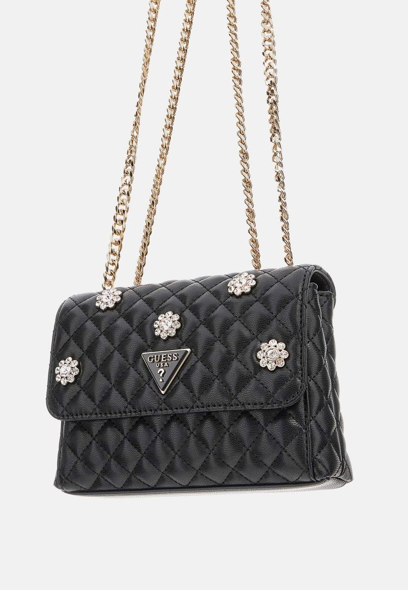 Zwarte GUESS Schoudertas LOVIDE MINI CONVERTIBLE XBDY FLAP