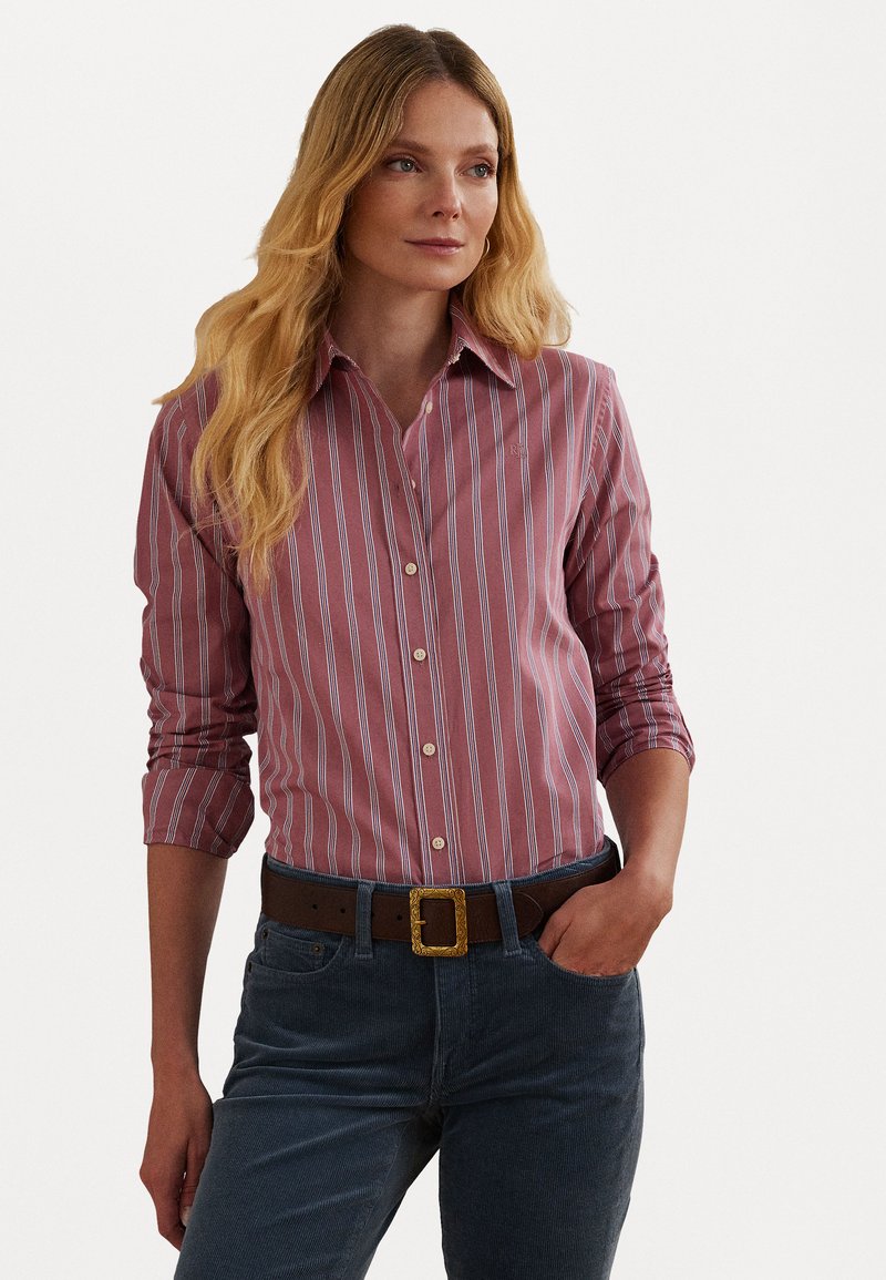 Lauren Ralph Lauren CLASSIC FIT STRIPED BROADCLOTH SHIRT - Overhemdblouse - blush multi