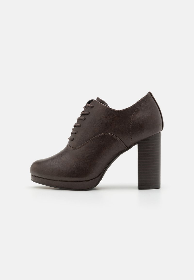 Anna Field Botine cu toc - dark brown