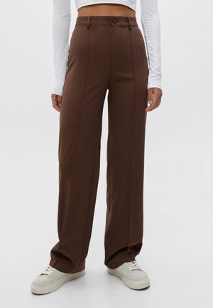 Trousers - mottled dark brown