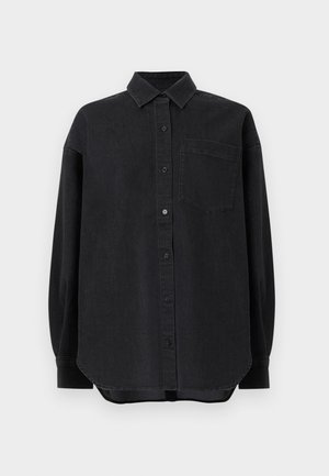 MERRIT OVERSIZED SHIRT - Blúzka so zapínaním na gombíky - black denim