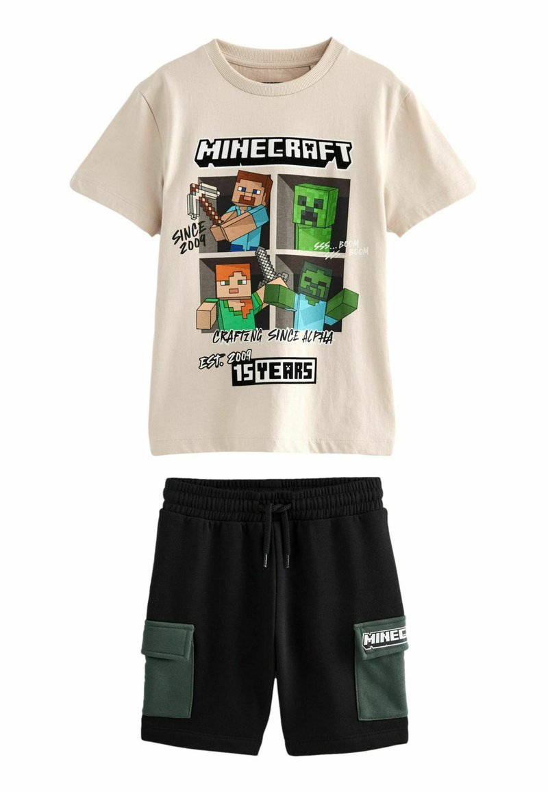 Next - SHORT SLEEVE SET STANDARD - Verryttelyhousut - minecraft stone natural, Suurenna