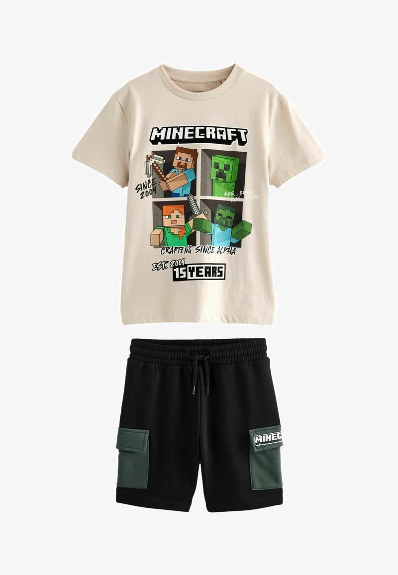 Next SHORT SLEEVE LICENSE AND SET - Teplákové kalhoty - minecraft stone natural