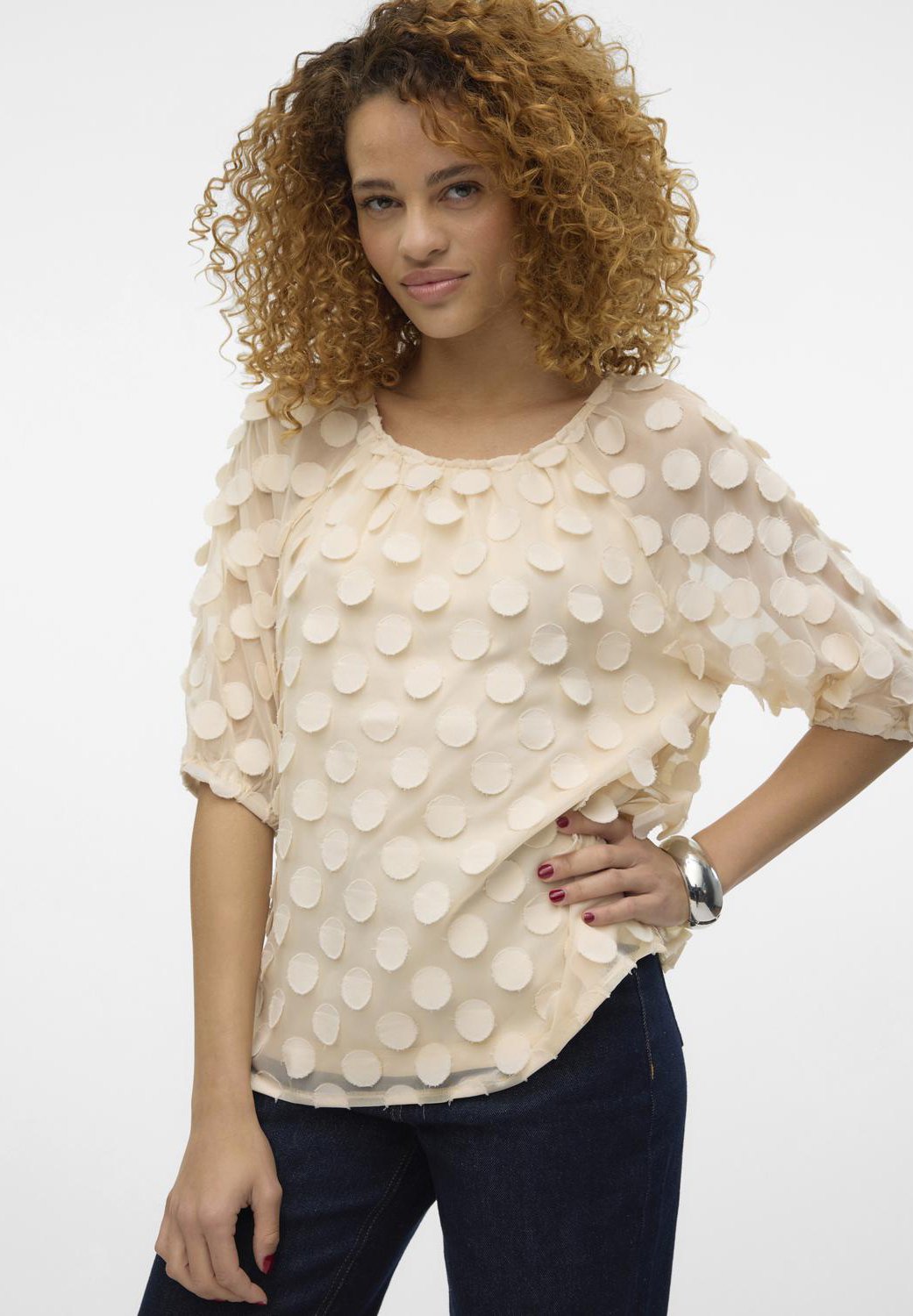 vero moda polka dot top