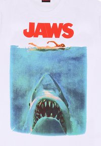 Henry Tiger JAWS POSTER - Triko s potiskem - white