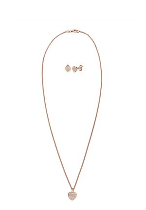 SPARKLING HEART CHARM - MIT KRISTALLEN VON SWAROVSKI® - Ohrringe - rose gold-coloured