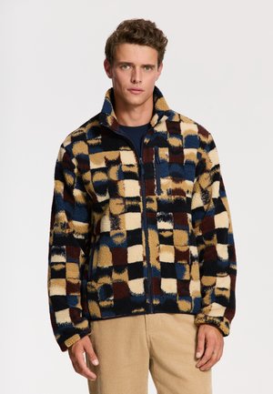 LEE - Fleecejacke - red earth geo quilt