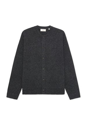 Les Deux, KNITTED ROUNDNECK CARDIGAN - Жилетка - charcoal melange