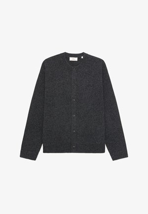 Les Deux, KNITTED ROUNDNECK CARDIGAN - Жилетка - charcoal melange