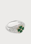 MINI BAGUE DÔME TRÈFLE - Ring - white gold-coloured