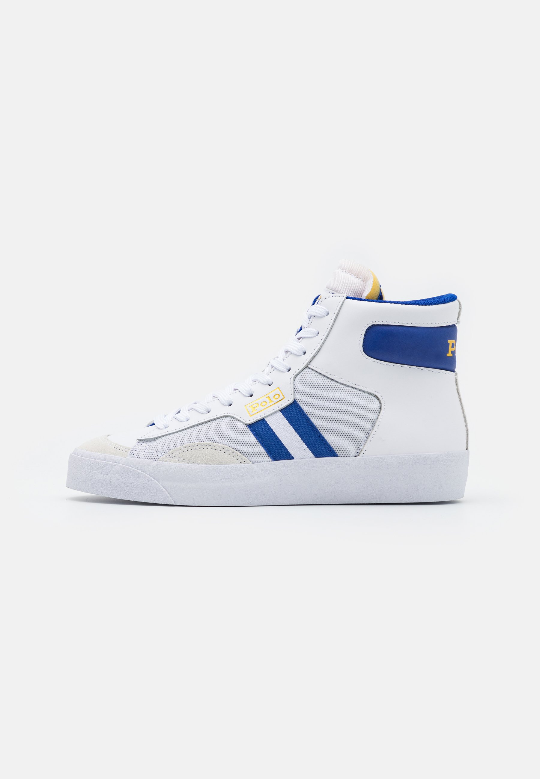 Polo Ralph Lauren GERVIN MID LACE UNISEX - Sneakers alte -  white/royal/bianco - Zalando.it