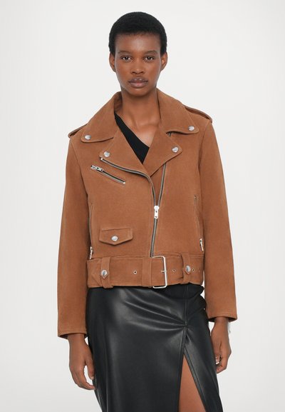 STAND STUDIO ICON BIKER JACKET - Leather jacket - desert tan