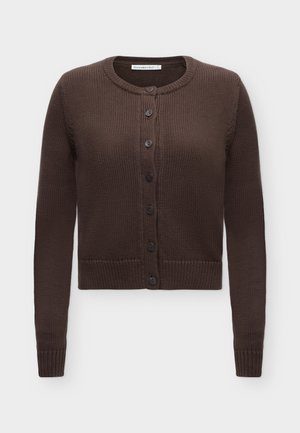 Abercrombie & Fitch, SHRUNKEN CREW CARDIGAN  - Gilet - brown