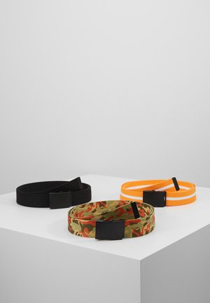 Urban Classics TRIO 3 PACK - Gürtel - black/orange/white