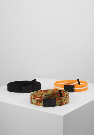 TRIO 3 PACK - Riem - black/orange/white