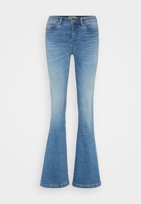 ONLWAUW MID WAIST - Jean flare - medium blue denim