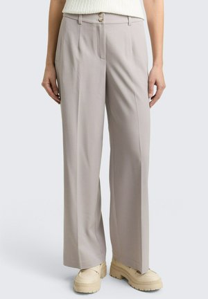 LEA WIDE MIT BÜGELFALTE - Pantalon classique - dark clouds grey