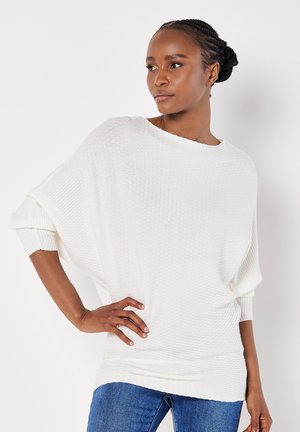 TEXTURED LIGHTWEIGHT - Trui - white