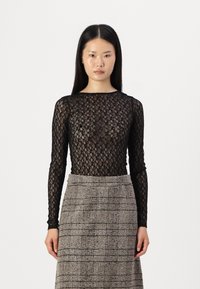 JJXX LEAH DEEP BACK  - Pikkade varrukatega topp - black