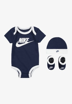BABY 3 PIECE BOOTIES BEANIE SET - Fødselsgave /Dåbsgaver - midnight navy