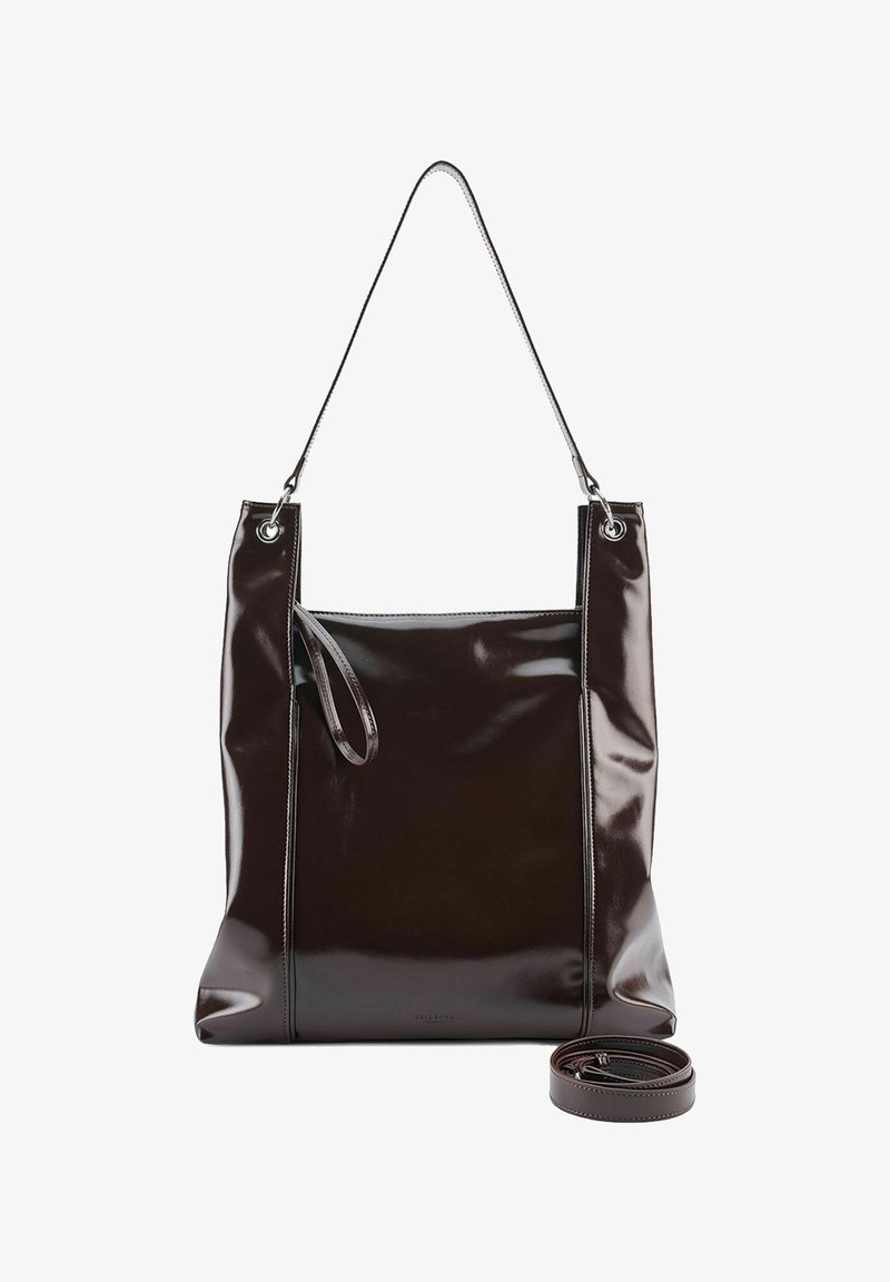 Seidenfelt ELARY SCHULTER 43 CM - Handtas - dark chocolate