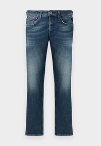 GROVER PANTS RED LOGO - Jean droit - dark blue