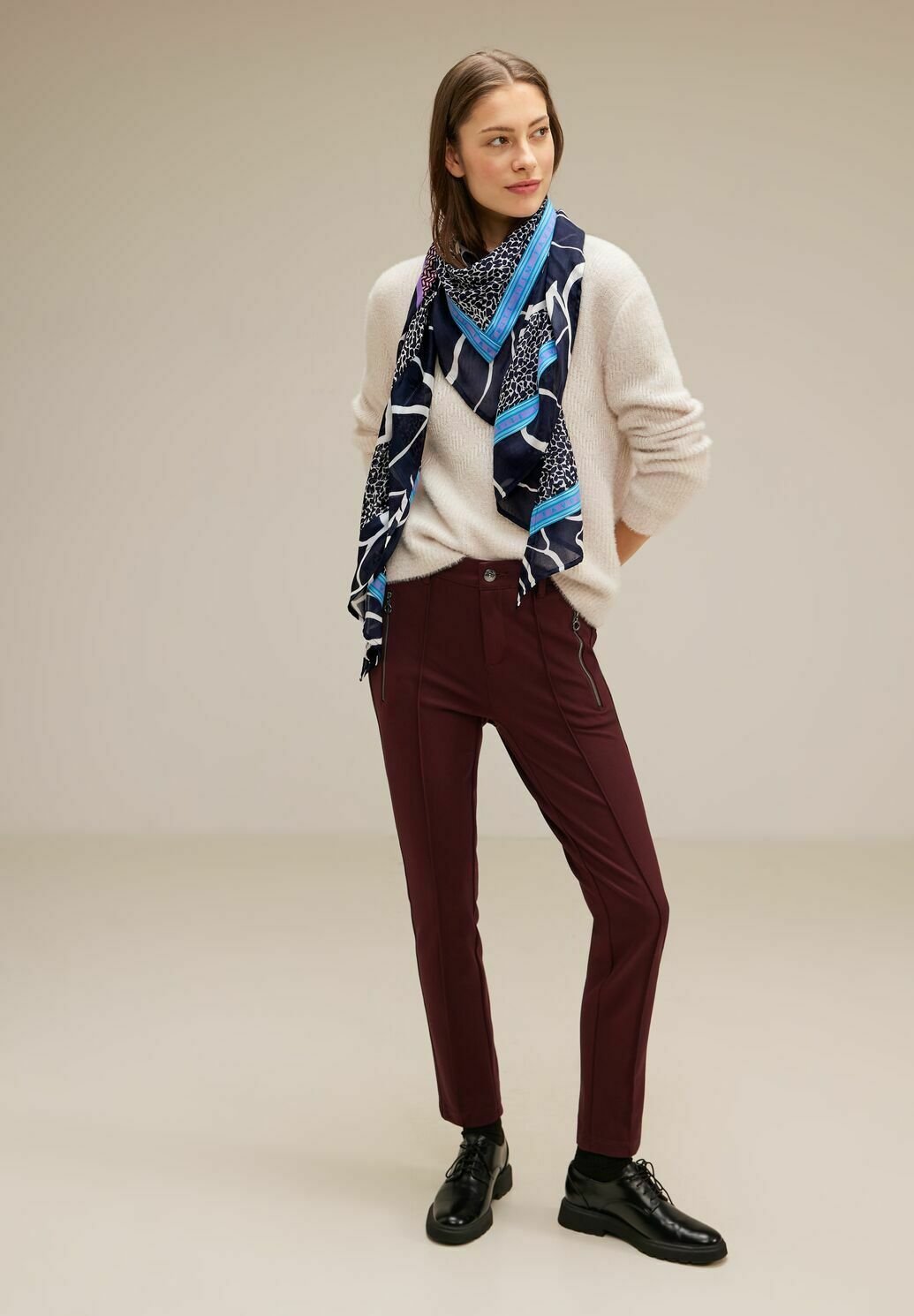 Street One Studio Damen Cosy Leo Schal - Tierprint Schal Aus Weichem Polyester