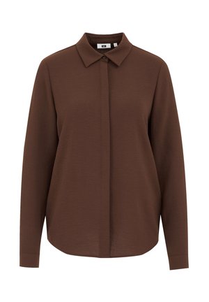 WE Fashion Blúzka so zapínaním na gombíky - rust brown