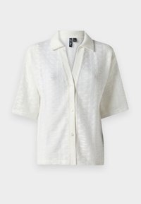 PCLADY OVERSIZED SHIRT  - Hemdbluse - cloud dancer