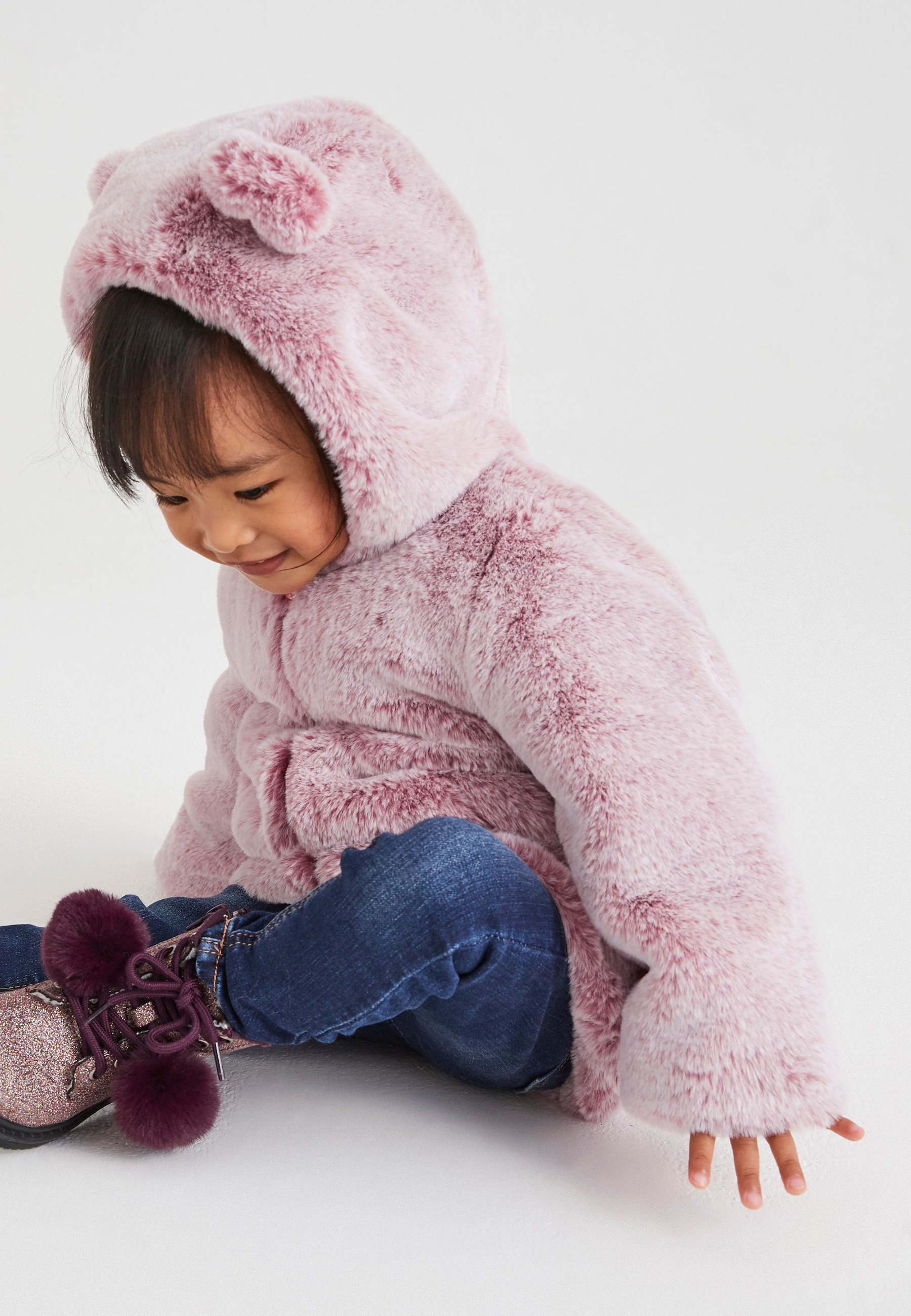 Next Tipped Winterjas Pink Donkerroze Zalando Nl