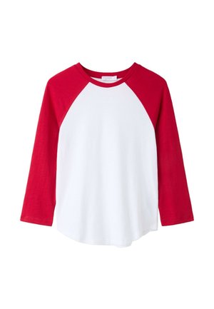 Stradivarius, 3/4 SLEEVE BASEBALL T-SHIRT - Langærmet T-shirt - red