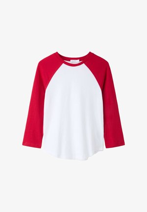 Stradivarius, 3/4 SLEEVE BASEBALL T-SHIRT - Maglietta a manica lunga - red