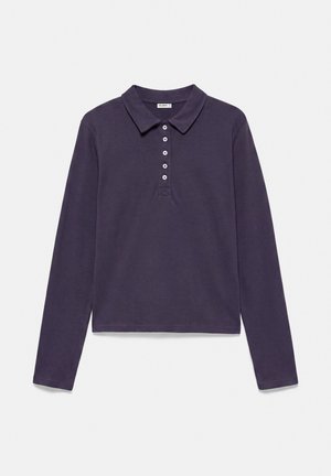 PULL&BEAR, LONG SLEEVE - POLO SHIRT - Polo - dark blue