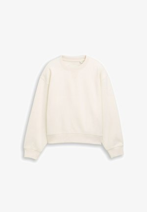 TOM TAILOR, TOM TAILOR STRICK & SWEATSHIRTS BASIC SWEATSHIRT - Sweater - gardenia white