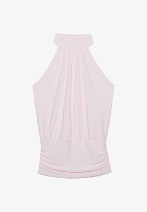 Stradivarius, PUFF-EFFECT HALTER TOP - Bluse - salmon