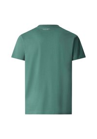 T-shirt vert à manches courtes avec col rond, petit logo "HACKETT" imprimé à l'arrière, au niveau de la nuque.